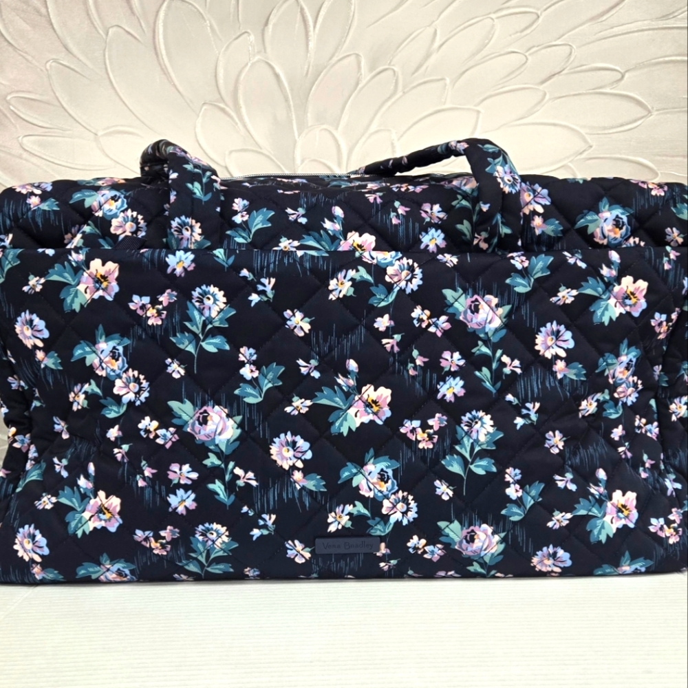 Vera Bradley Large Travel Duffel Navy Garden